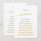 Carte de Mariage de calligraphie or (Devant / Derrière)
