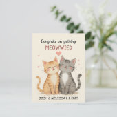 Carte de mariage de chats mignons, Félicitations p (Debout devant)