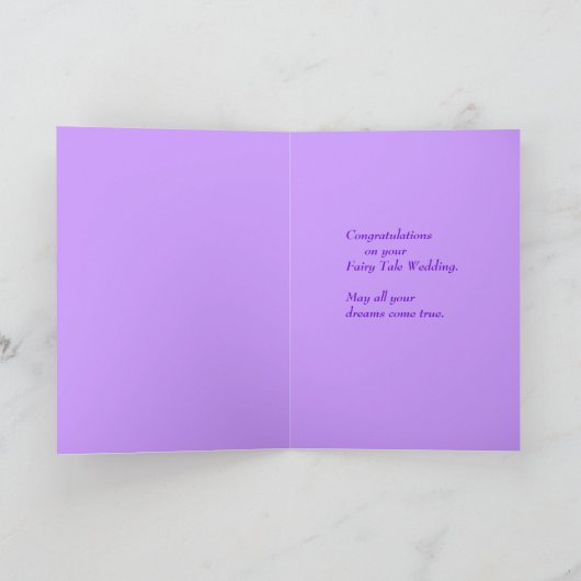 Carte de mariage de conte de fées (Intérieur)