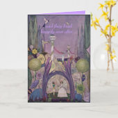 Carte de mariage de conte de fées (Fleur jaune)