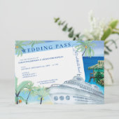 Carte de mariage de destination de croisière marit (Debout devant)