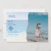 Carte de mariage de destination de croisière marit (Dos)