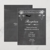 Carte de mariage de destination de voyage à la cra (Devant / Derrière)