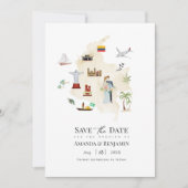 Carte de mariage de destination en Colombie (Devant)