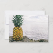Carte de mariage de destination Pineapple Tropical (Dos)