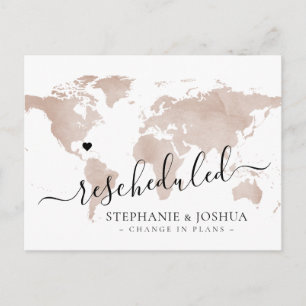 Carte de mariage de destination reportée reprogram