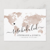 Carte de mariage de destination reportée reschédul (Devant)