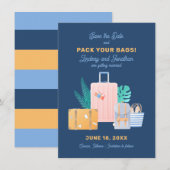 Carte de mariage de destination Save the Date (Devant / Derrière)