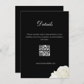 Carte de Mariage de détail Rose classique (Devant / Derrière)