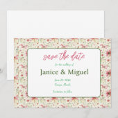 Carte de mariage de dragonfly botanique pour annon (Devant / Derrière)