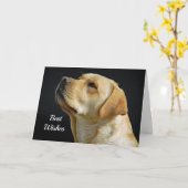 Carte de mariage de félicitations de labrador (Fleur jaune)