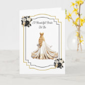 Carte de mariage de future mariée (Fleur jaune)