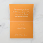 Carte de Mariage de Jour d'Action de grâce (Intérieur)