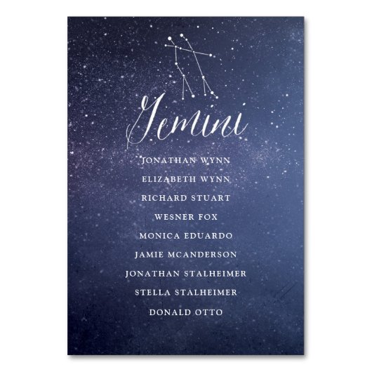 Carte de Mariage de la constellation Gemini (Par défaut)
