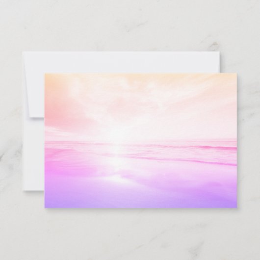 Carte de Mariage de la mer Tropical Beach moderne (Dos)