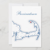 Carte de mariage de la table de nom de Provincetow (Devant)