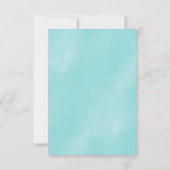 Carte de Mariage de la tente Florale Bleue Aqua (Dos)