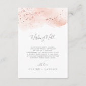 Carte de Mariage de l'Aquarelle or rose (Devant)