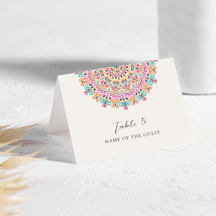 Carte de mariage de mandala florissant mexicain