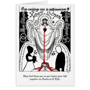 Carte de mariage "de mariage de bénédiction du