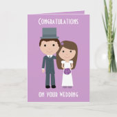 Carte de Mariage de mariée et de chambre (Devant)