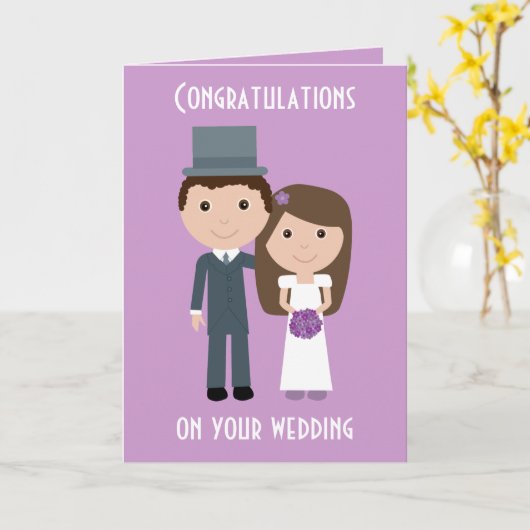 Carte de Mariage de mariée et de chambre (Fleur jaune)