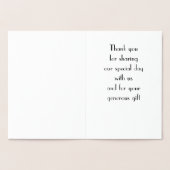 Carte de Mariage de Merci Art déco Real Gold Foil (Intérieur)