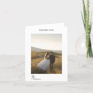 Carte de Mariage de Merci de script moderne chic