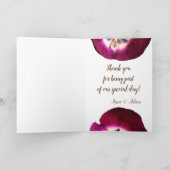 Carte de Mariage de Merci de Tulip violet (Intérieur)