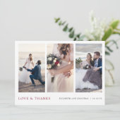 Carte de Mariage de Merci multiphoto de Bourgogne (Debout devant)