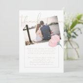 Carte de Mariage de Merci photo en or rose (Debout devant)