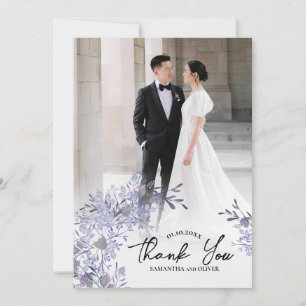 Carte de Mariage de Merci photo Lavender Bloom