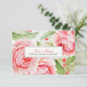 Carte de Mariage de Merci Rose romantique (Debout devant)