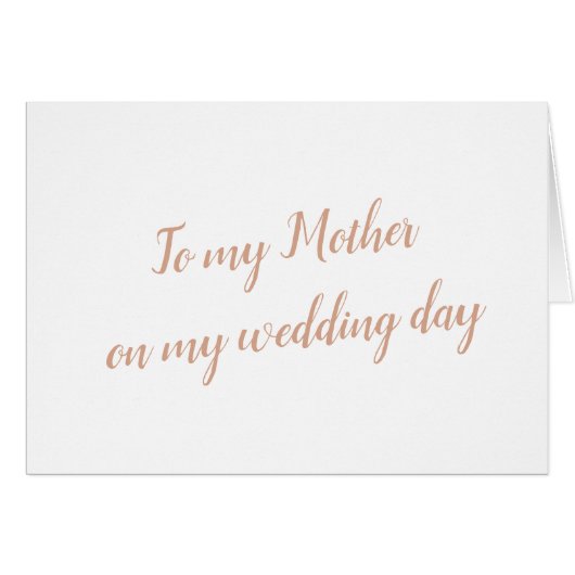 Carte de mariage de mère (Devant horizontal)