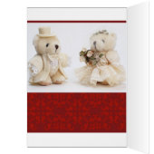 Carte de mariage de nounours (Intérieur (Gauche))