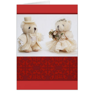 Carte de mariage de nounours