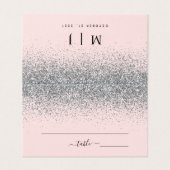 Carte de Mariage de Parties scintillant rose et ar (Outside Unfolded)