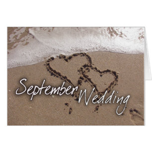 Carte de mariage de plage de destination de