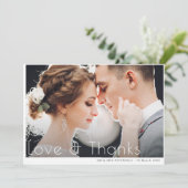 carte de mariage de remerciement minimale (Debout devant)