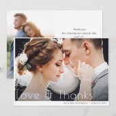 carte de mariage de remerciement minimale (Devant / Derrière)