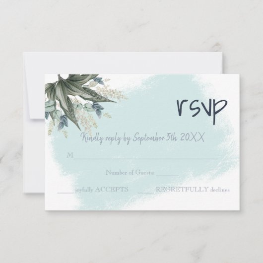 Carte de Mariage de réponse RSVP (Devant)
