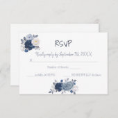 Carte de Mariage de réponse RSVP (Devant / Derrière)