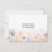 Carte de Mariage de réponse RSVP Floral (Dos)