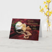 Carte de mariage de rose d'anniversaire de mariage (Fleur jaune)