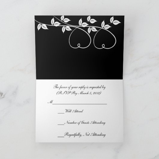 Carte de mariage de RSVP (Intérieur)