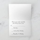 Carte de mariage de RSVP (Intérieur)