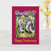 Carte de mariage de rubis pour hérisson (Fleur jaune)