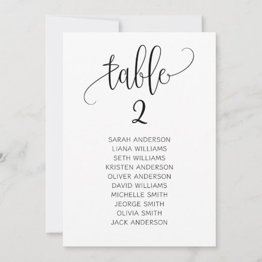 Carte de Mariage de siège élégant (Devant)