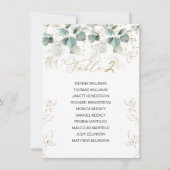 Carte de Mariage de table Eucalyptus (Devant)