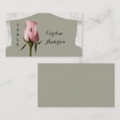 Carte de Mariage de table rose pâle (Devant / Derrière)